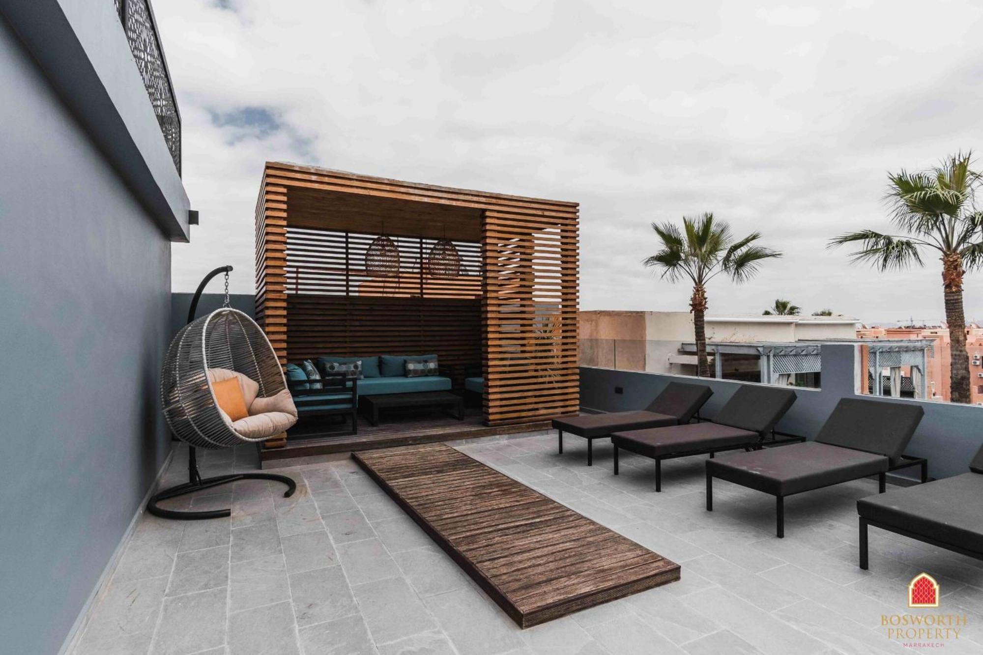 Rooftop Pool, Bright & Cozy Apartment In City Center มาร์ราเกช ภายนอก รูปภาพ
